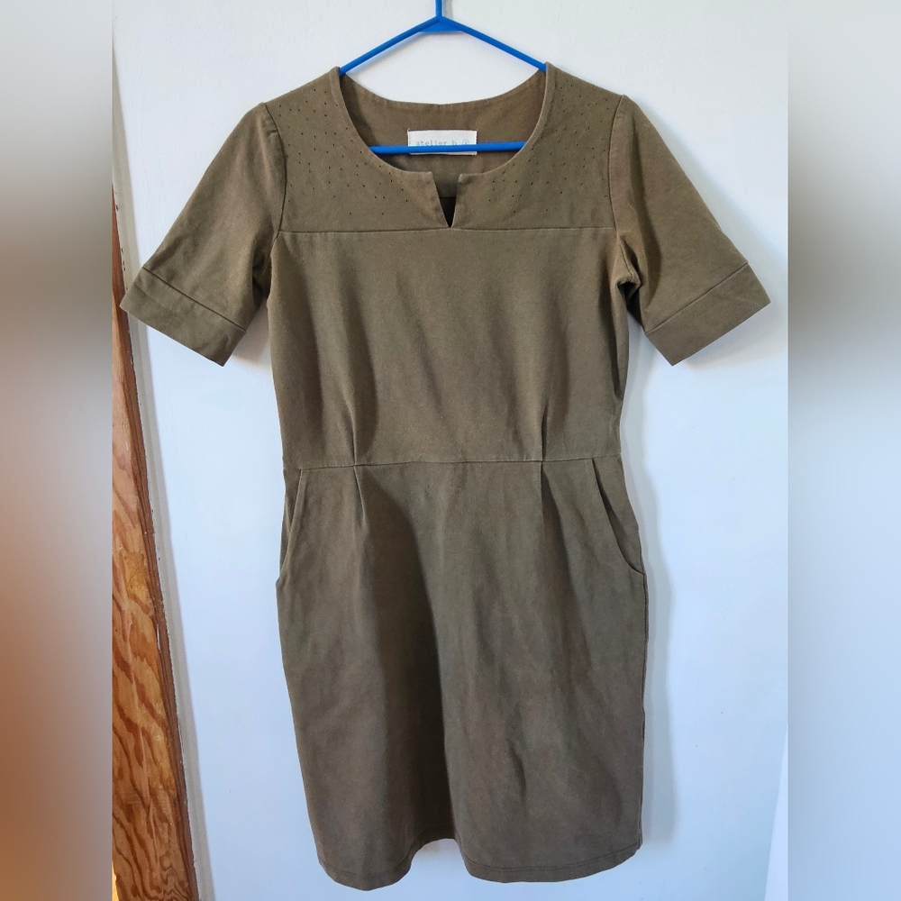 Atelier B Olive Green Dress